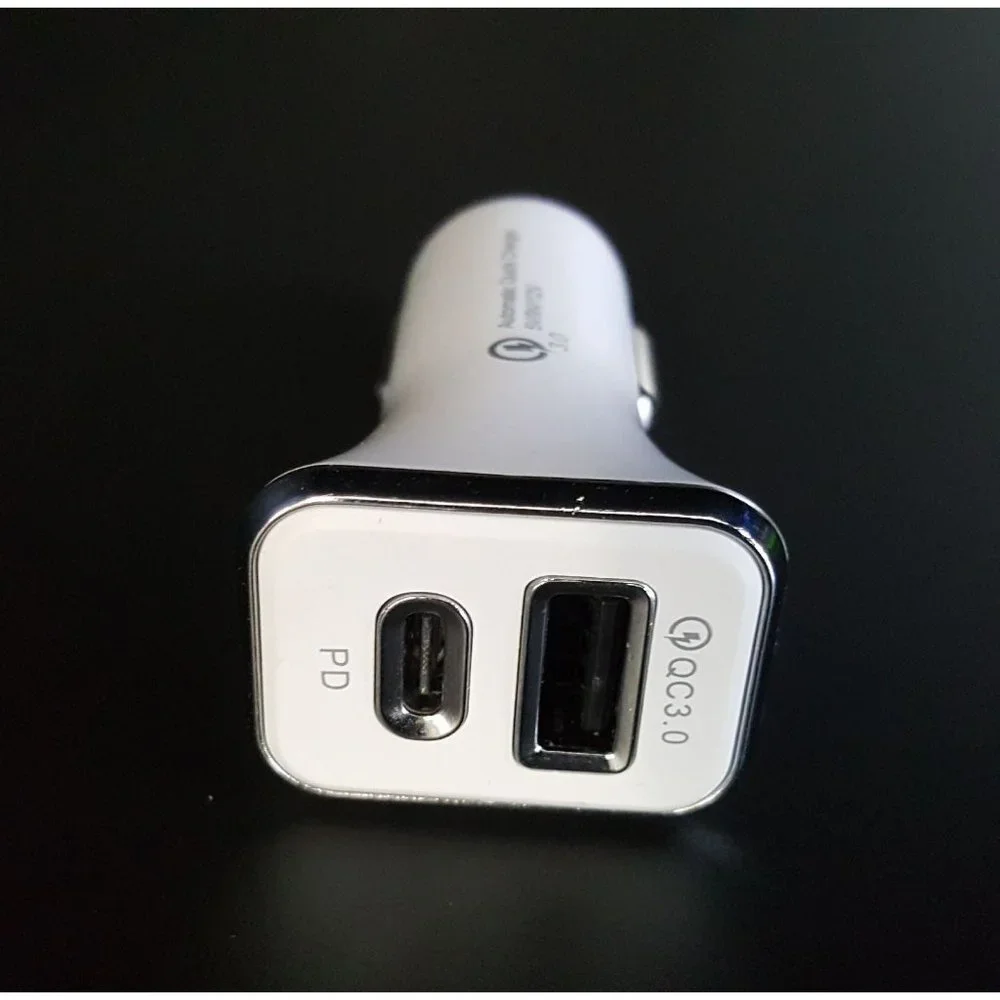 Fast PD Car Charger Dual Port for iPhone, Samsung Fast PD Type C Port