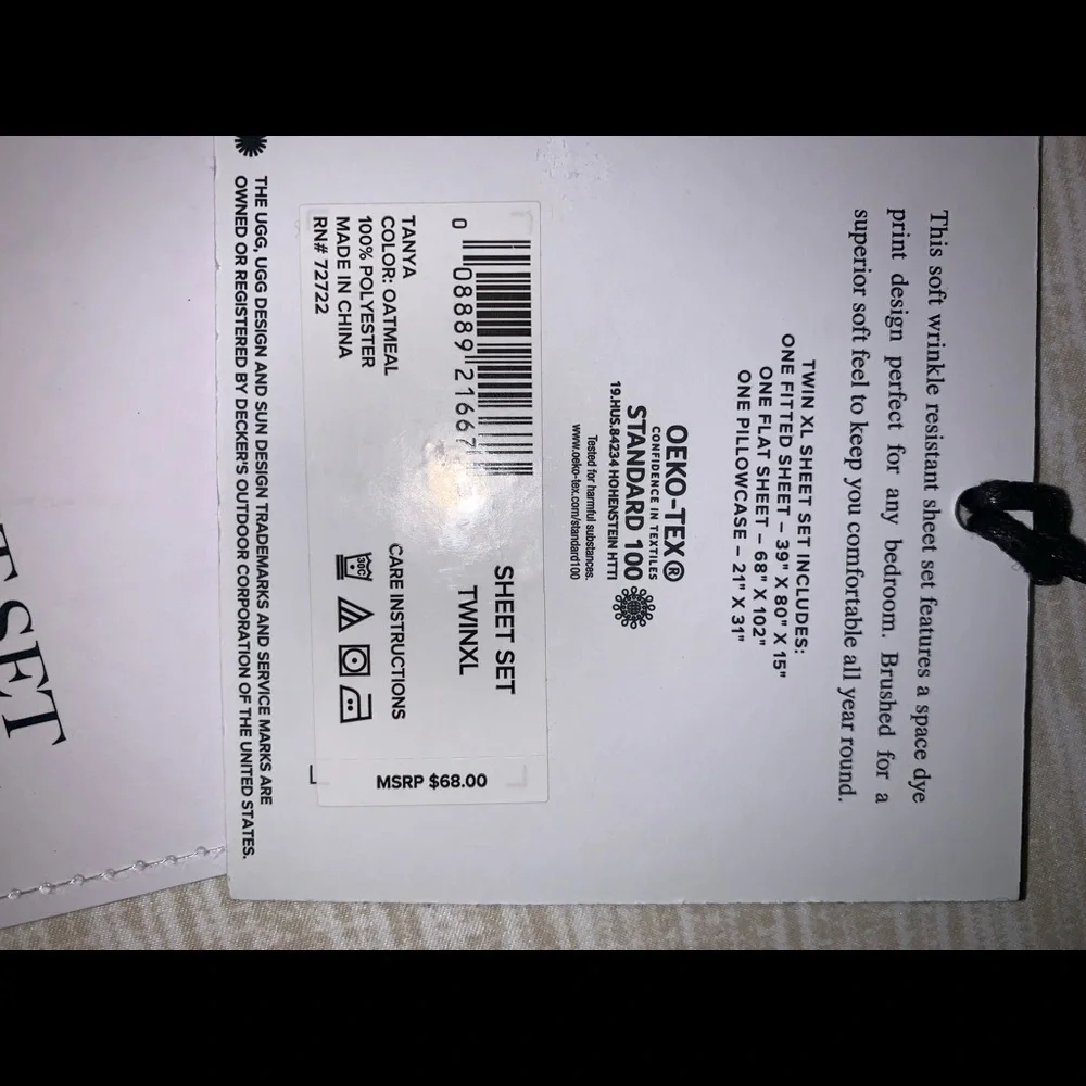 UGG sheets brand