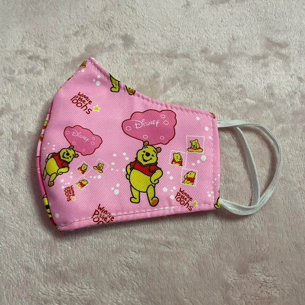 handmade pink winnie the pooh face mask
