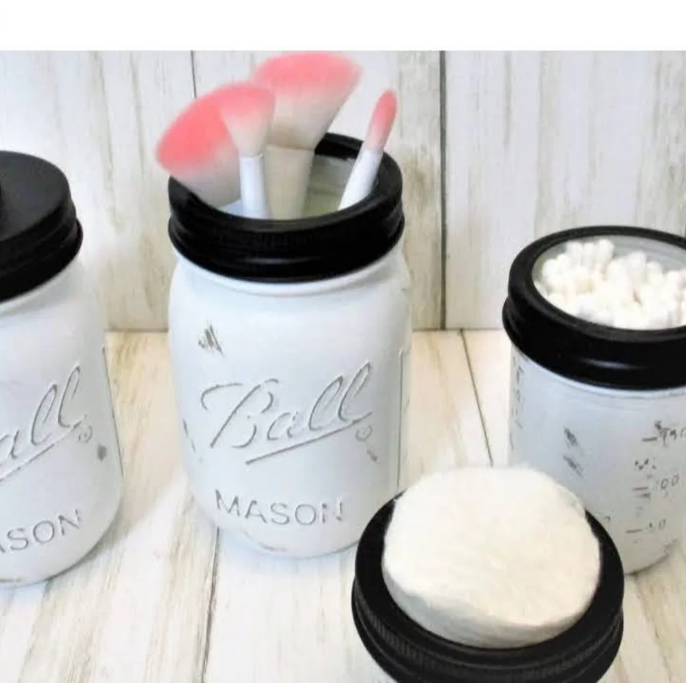 Set of 4 Ball Jar bathroom set