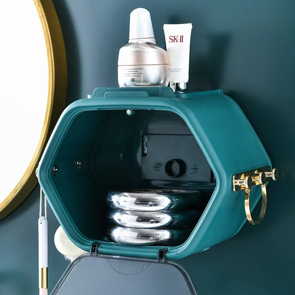 Cotton tissue holder wall mounted organizer hook wall shelf rack