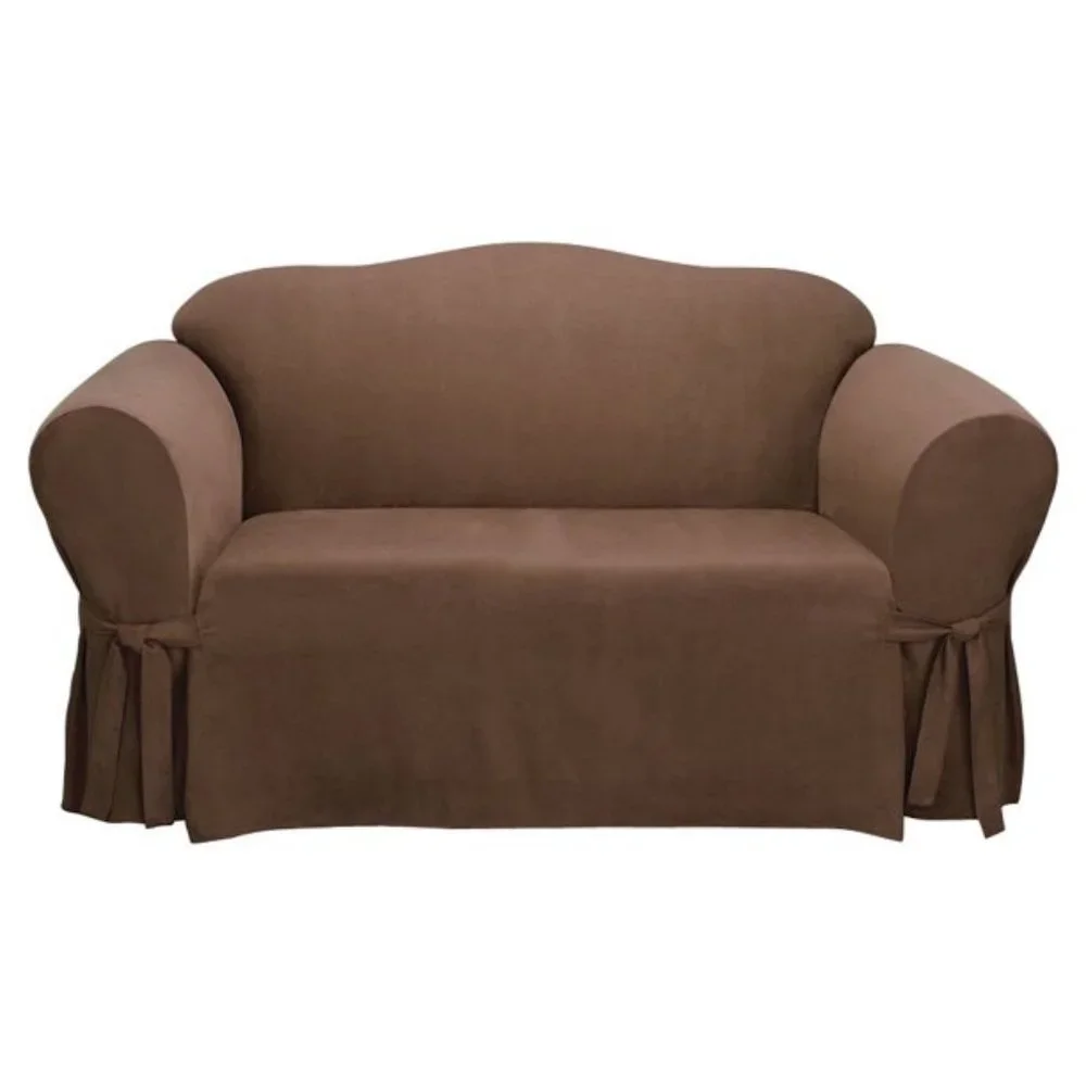 Sure Fit Soft Suede 1pc Sofa Slipcover chocolate