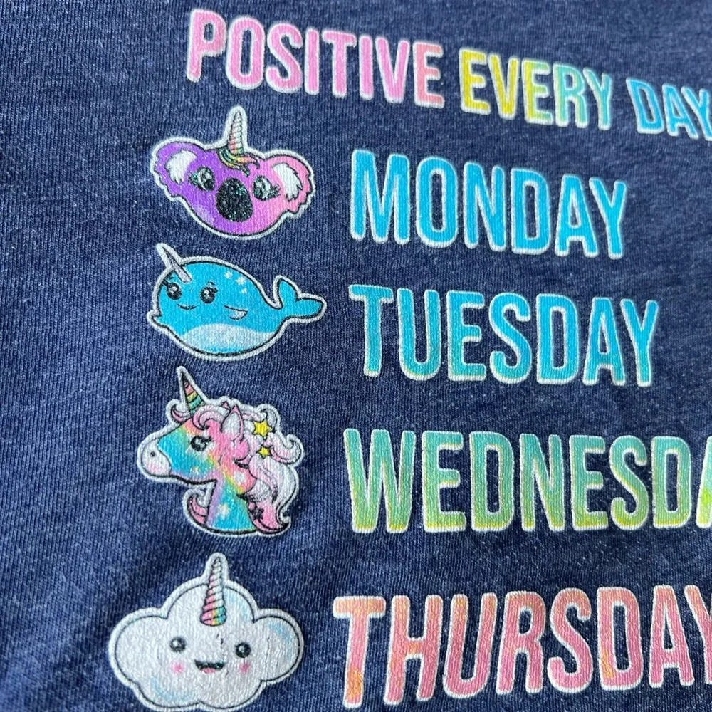 The Children’s Place Positive Every Day Short Sleeve Graphic T-Shirt Girls XS 4