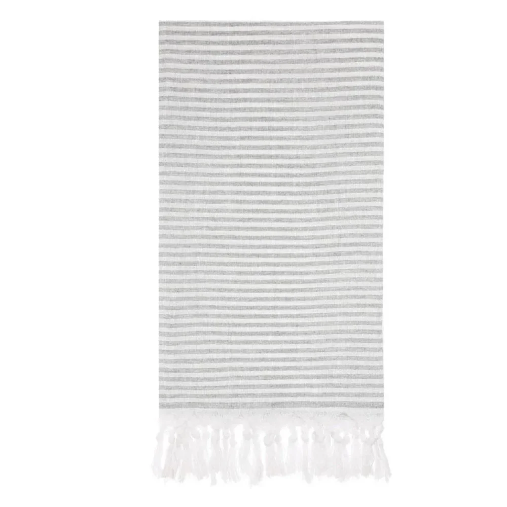 4 Gray Towels - 100% Turkish Cotton Beach Bath Towel - Citizens of the Beach