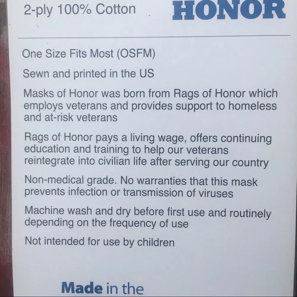 Rags of Honor sealed other made
