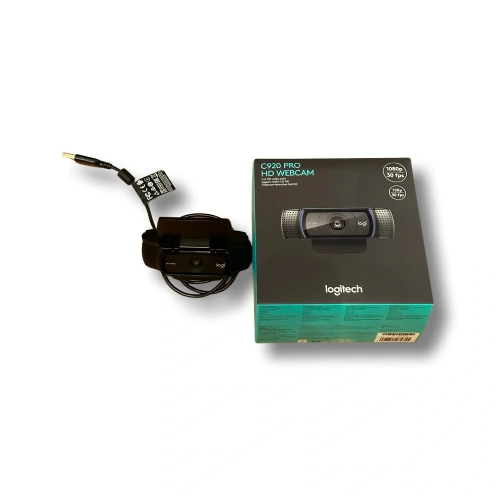 Logitech - C920s Pro 1080 Webcam with Privacy Shutter - Black