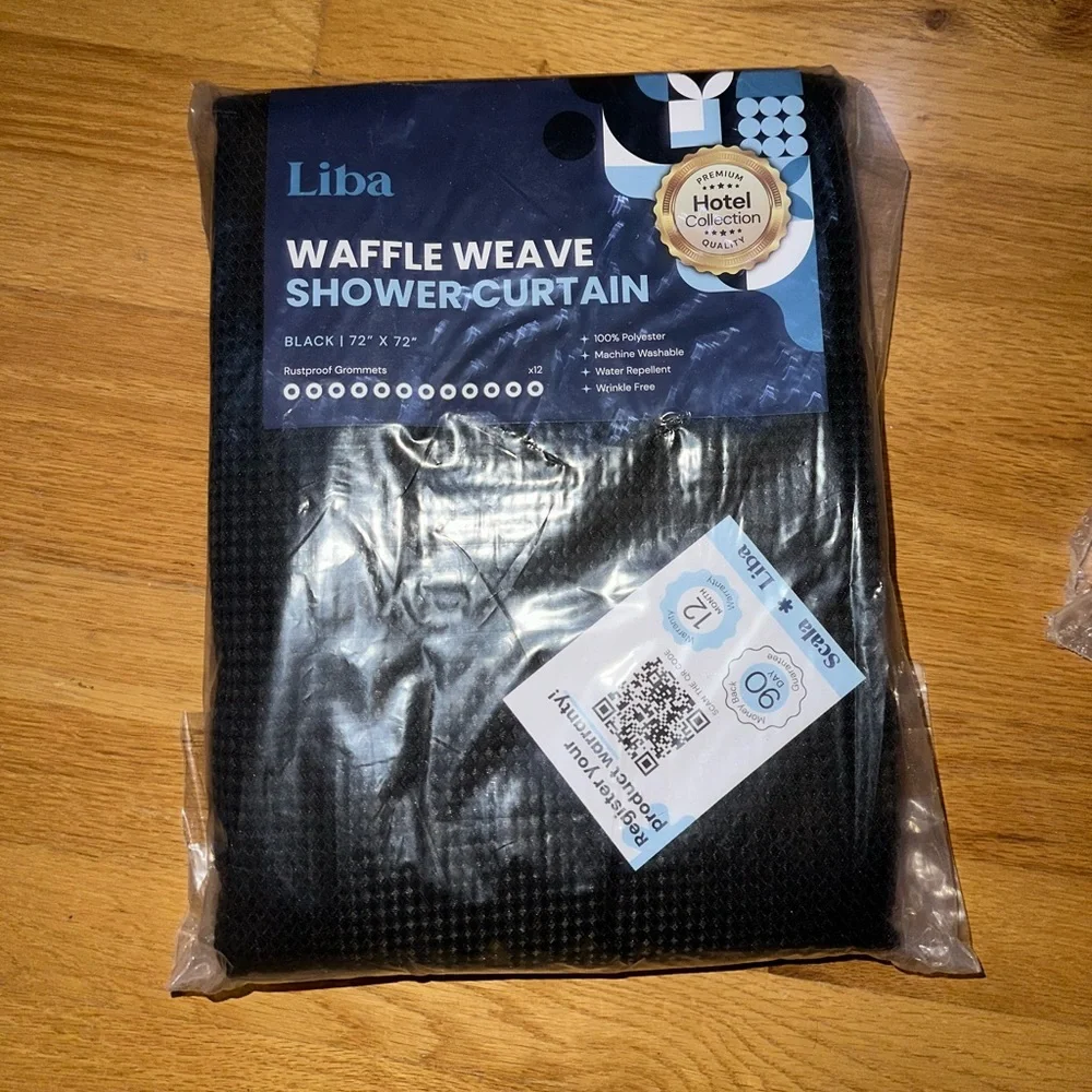 Brand New Never Opened Black Shower Curtain