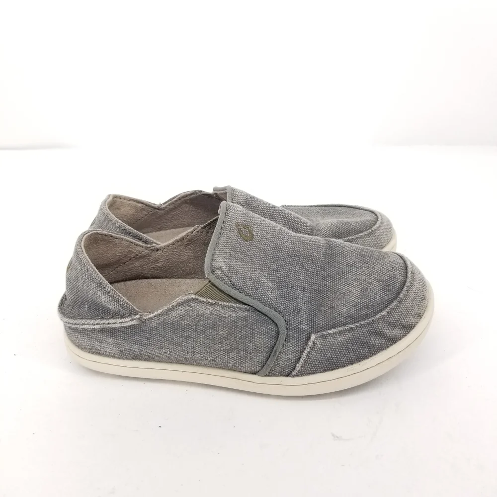 B50 OLUKAI Nohea Lole Boys Sneakers Toddler Size 13 Slip On Shoes Gray