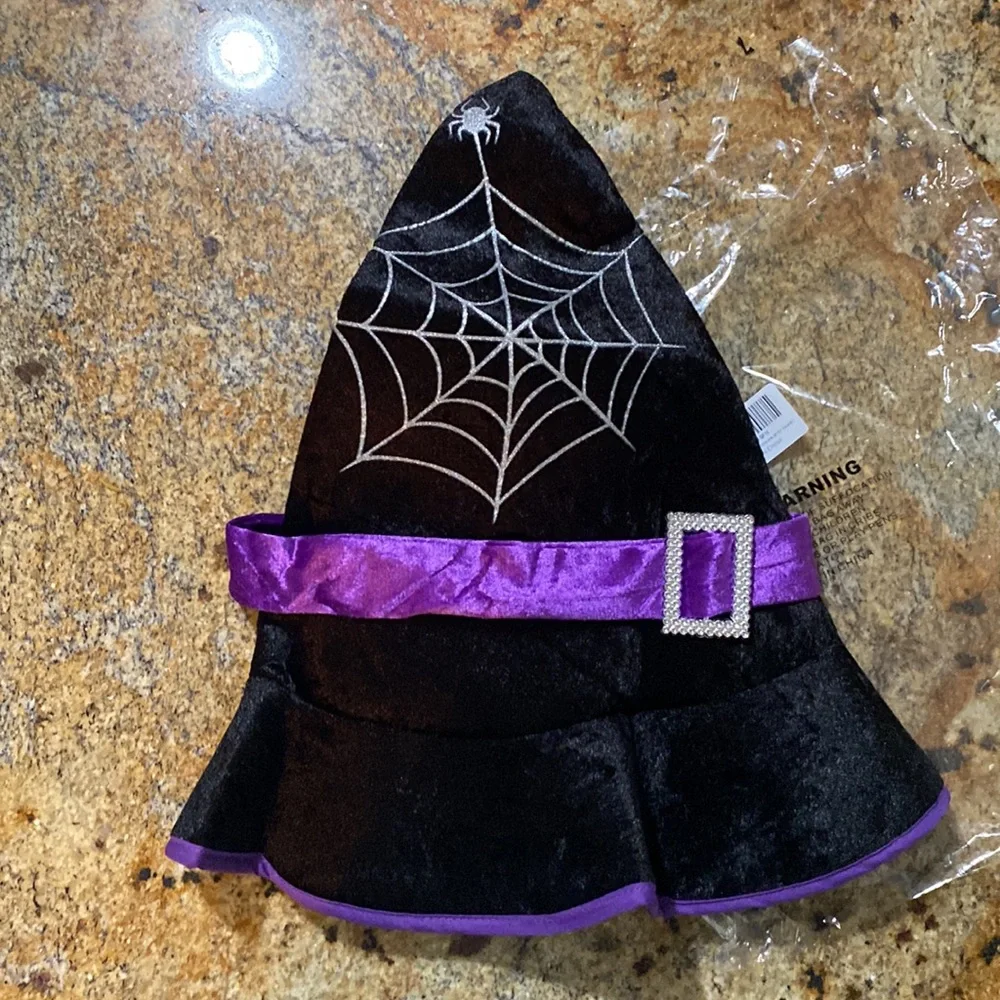 NEW Girls 12 2 piece witch costume dress/hat
