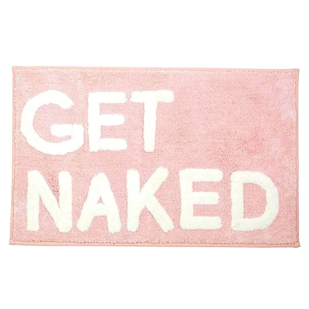 “Get Naked” bath mat