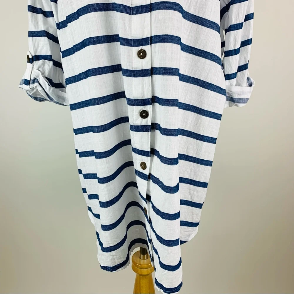 Dotti striped button
