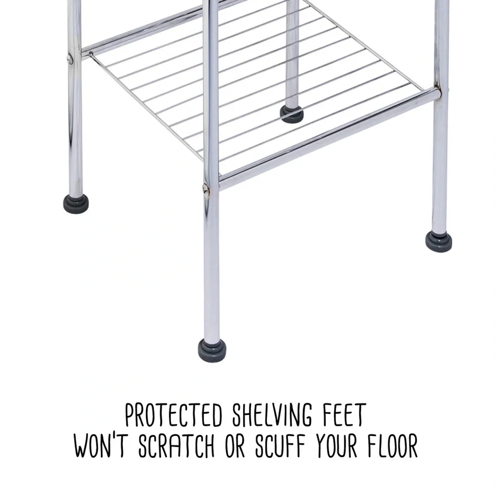 🎁 new - 6 Tier Chrome Bathroom Storage Shelving