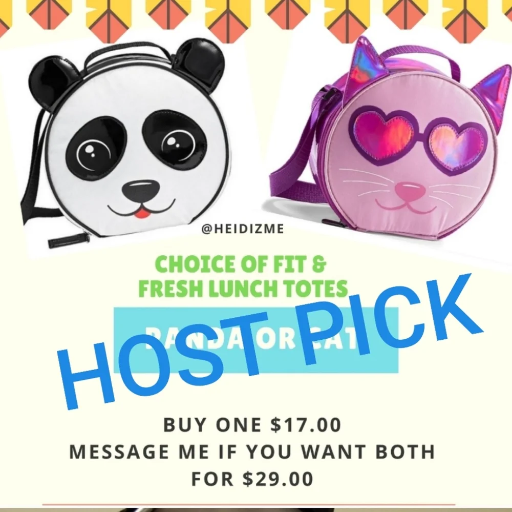 Choice of Fit & Fresh Camilla Panda or Love Cat Lunch Bags