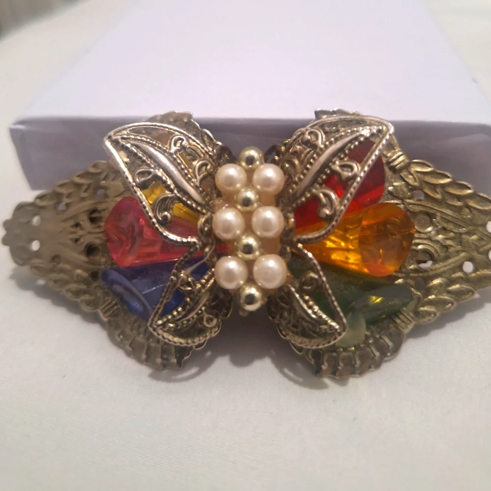 Butterfly Hair Barrett W/Faux Stones