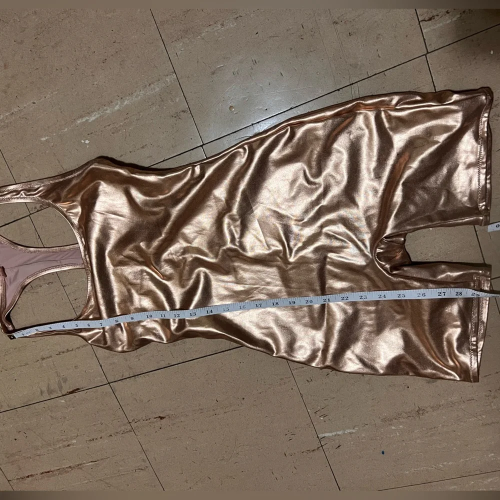 COPY - SKIMS METALLIC SWIM CYCLE SUIT