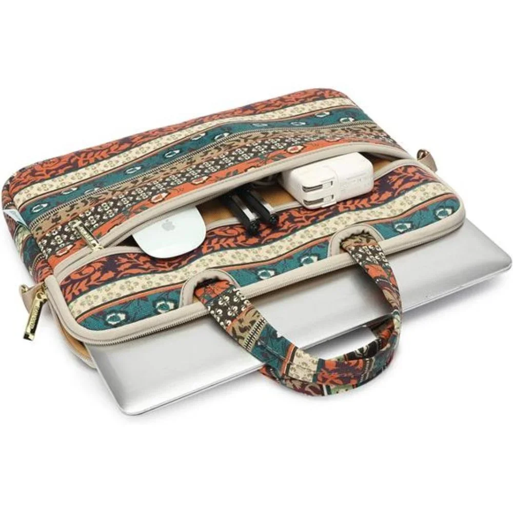 Bohemian Style Waterproof Laptop Case Shoulder Bag 15.6 Inch Laptop NWT
