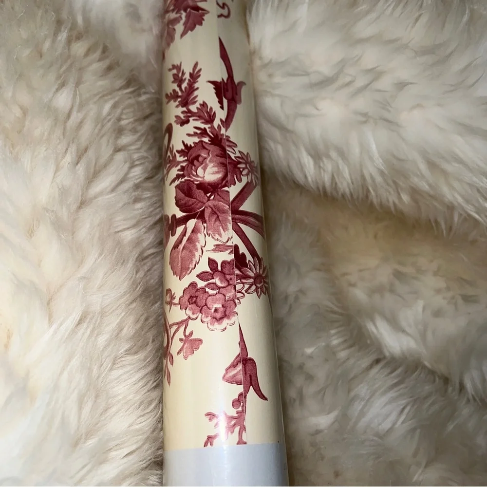 Vintage NOS Seabrook Fine Wallpaper Floral Pattern Double Roll SA295 Burgundy