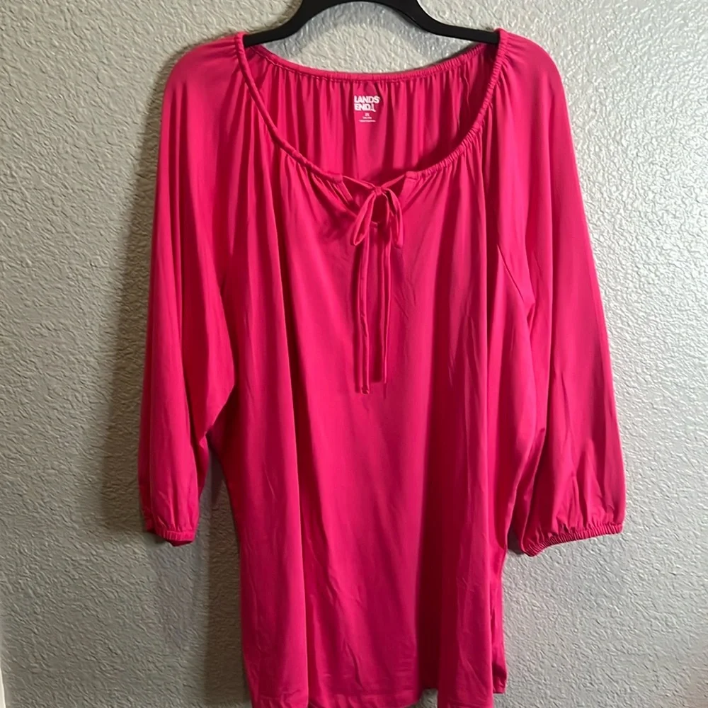 Land’s End Barbie Pink size 2X NWT 3/4 sleeves