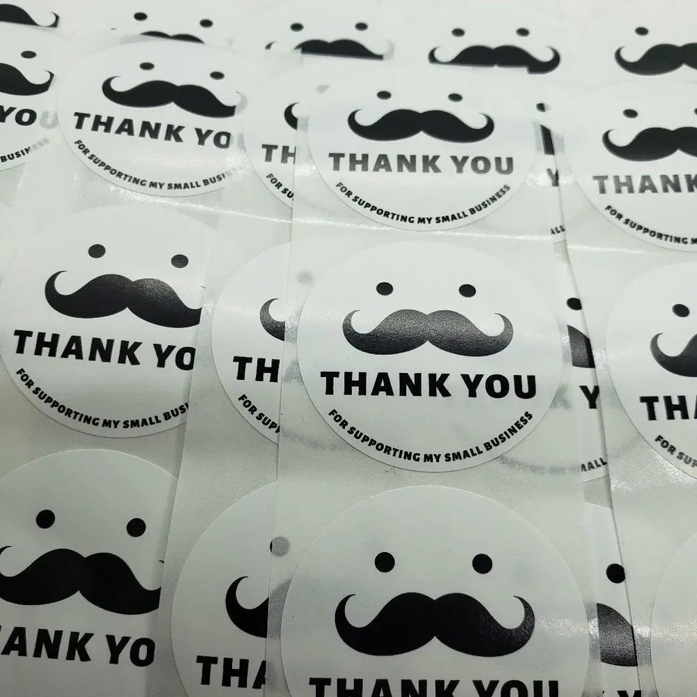 8/$20 100ct Thank You Stickers Round 1.5