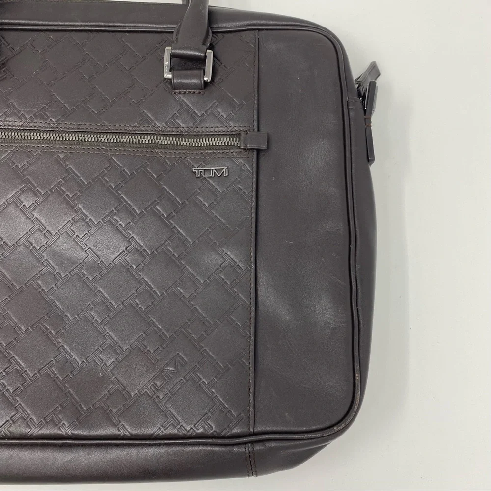 Tumi brown leather
