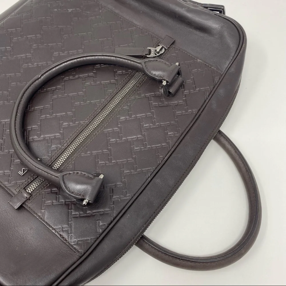 Tumi brown leather