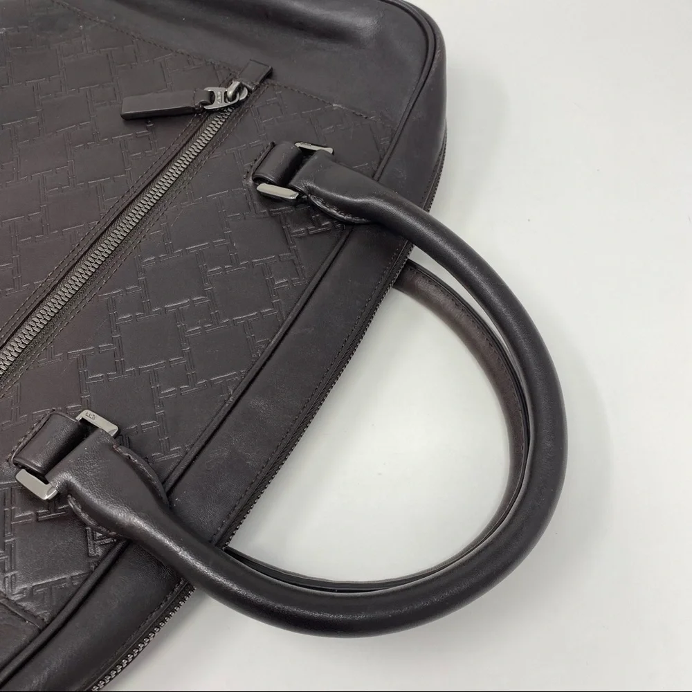 Tumi brown leather