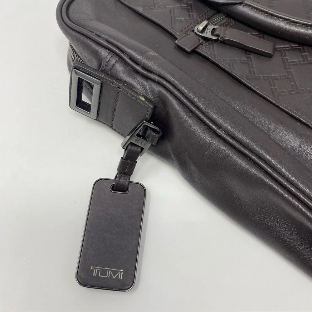 Tumi brown leather