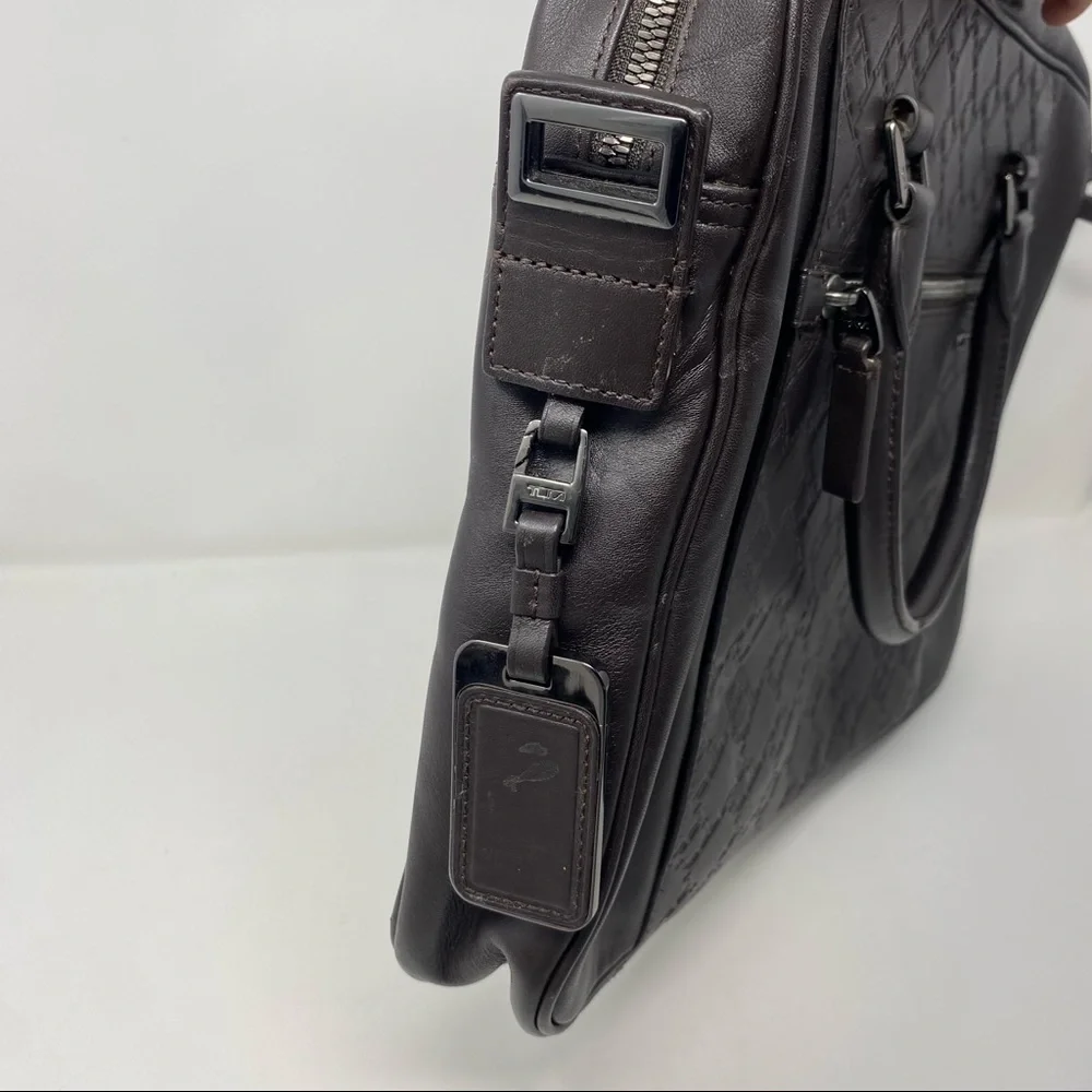 Tumi brown leather
