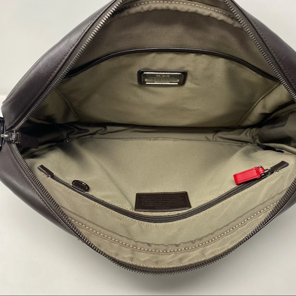 Tumi brown leather