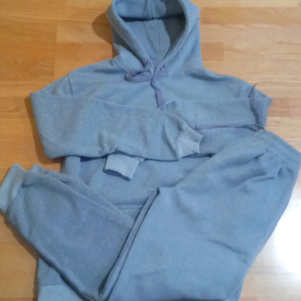 2 Piece HeavyWeight Sweatsuit Joggers/Pullover Hoodie Sweathshirt size Med