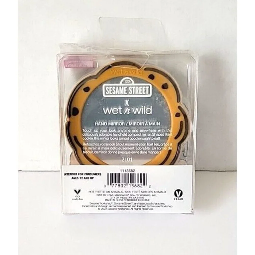 Sesame Street x Wet N Wild Cookie Monster Hand Mirror NEW NIP Limited Edition