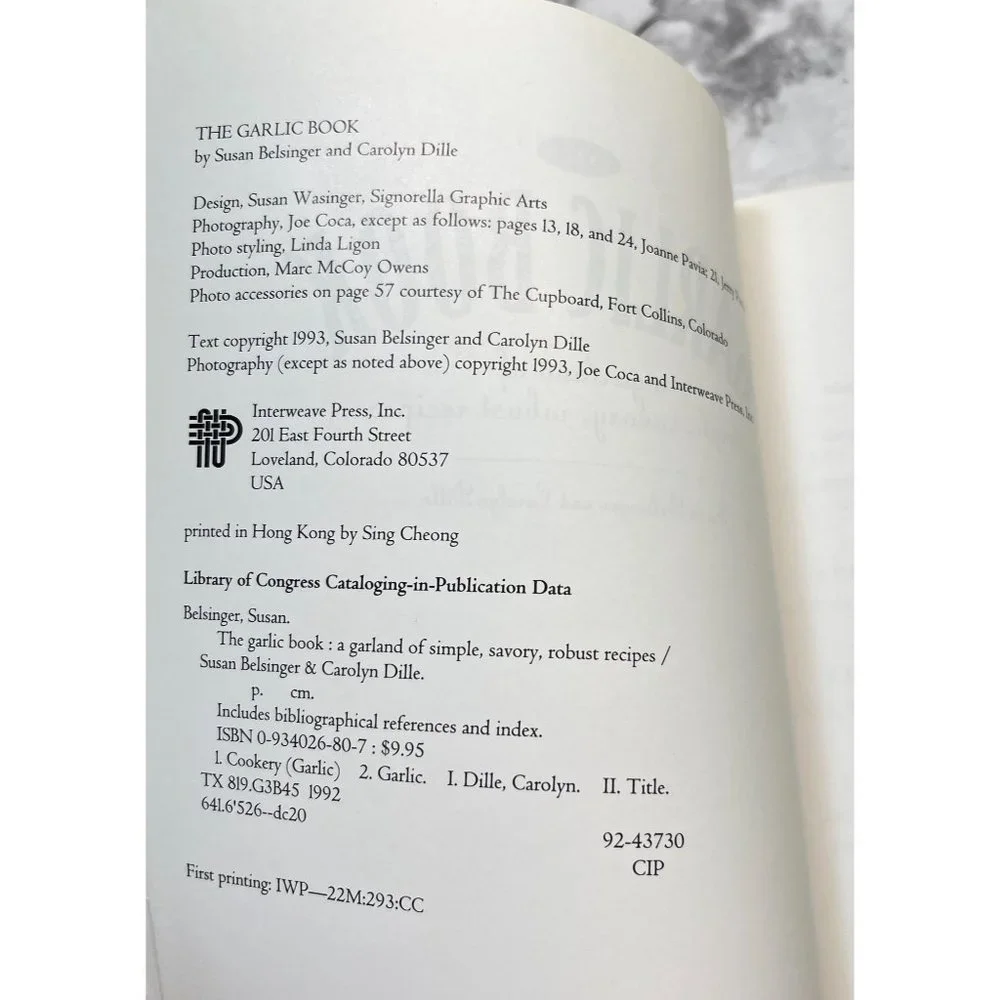 N/A garlic book