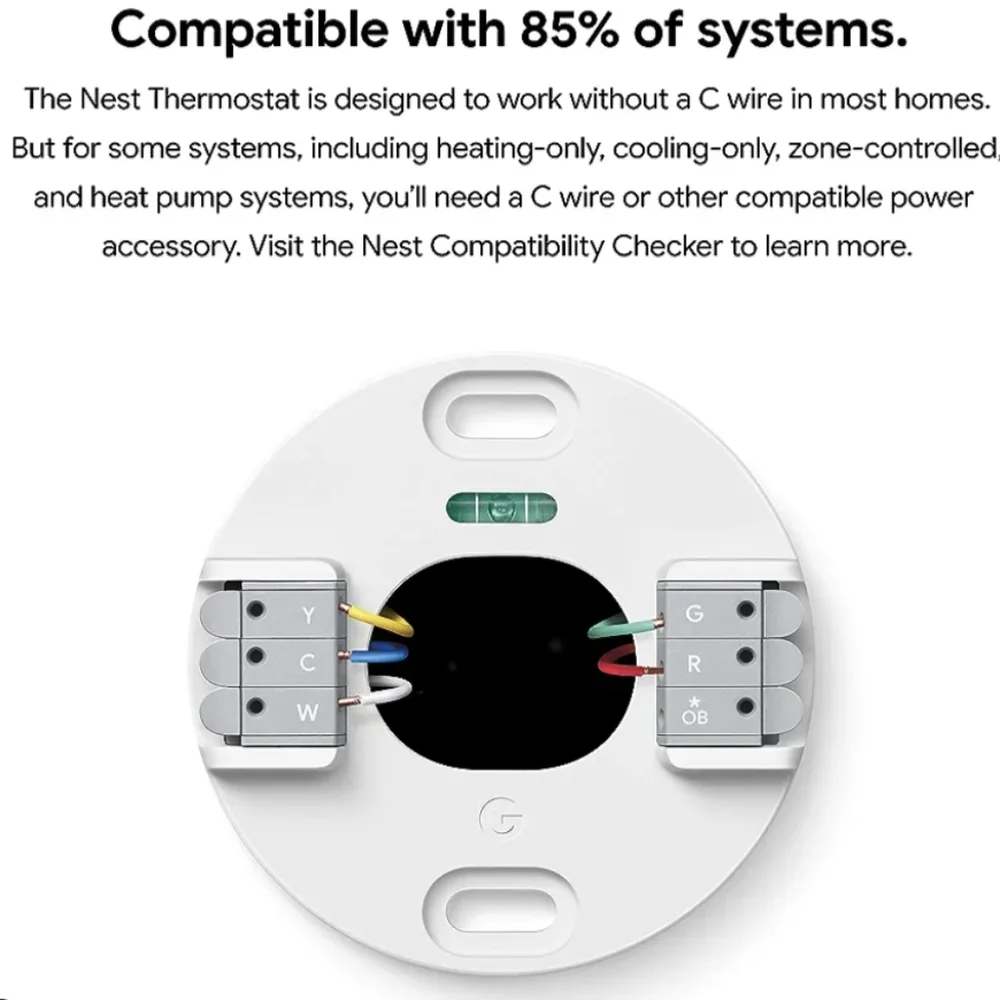 Google Nest Programmable Smart Thermostat – Snow – New & Sealed