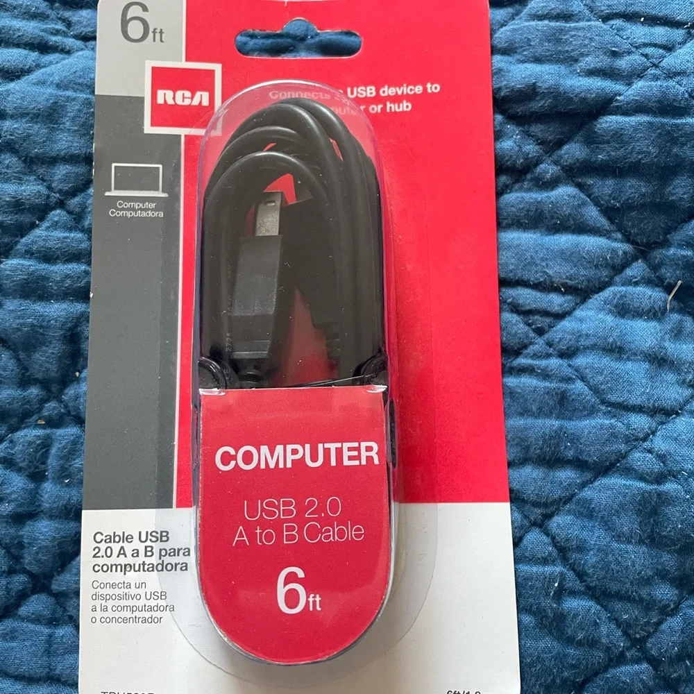 Brand New RCA USB 2.0 cables give you fast, reliable data transfer NEVER OPENED
