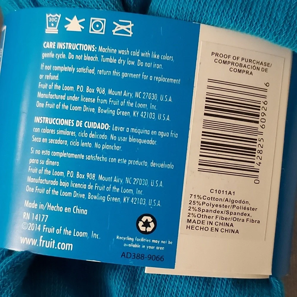 Fruit of the Loom girls size