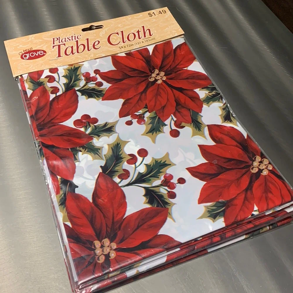N/A poinsettia tablecloths