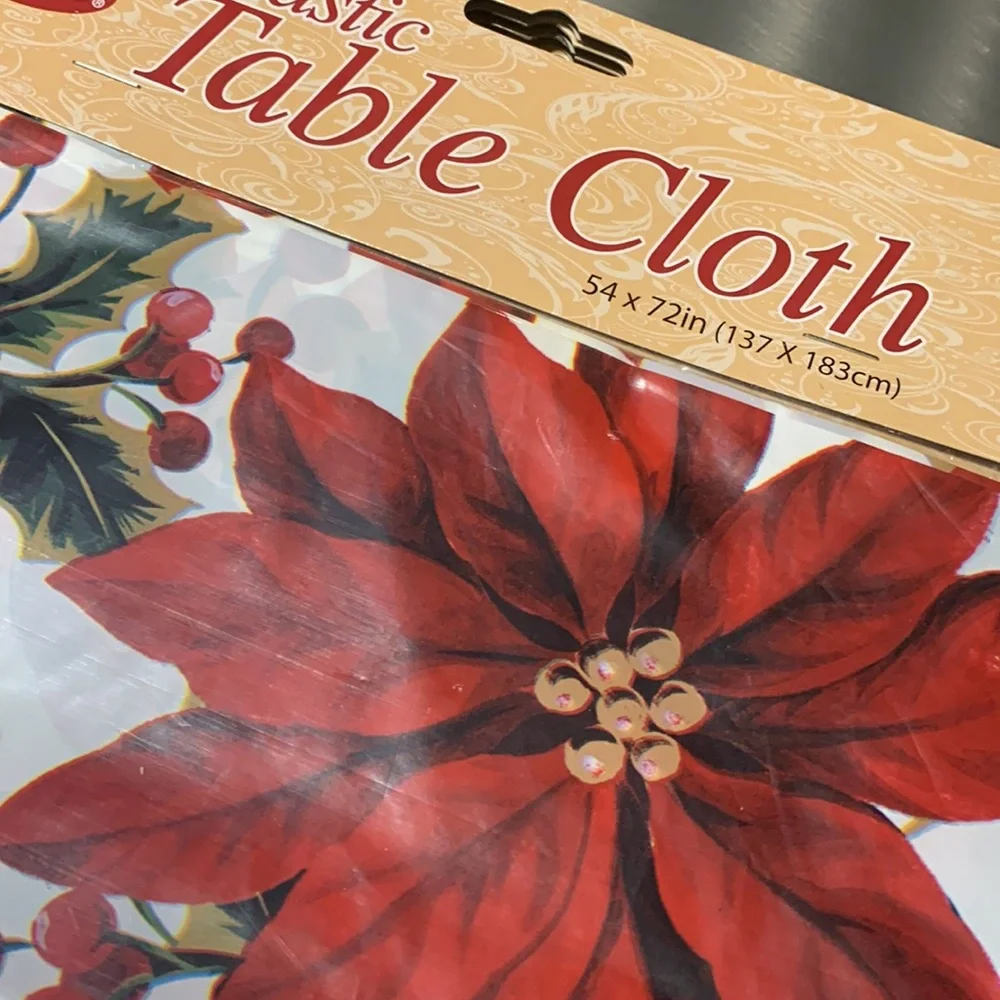 N/A poinsettia tablecloths