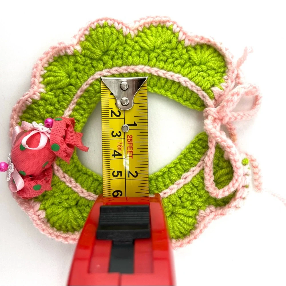 Handmade crocheted pet collar
