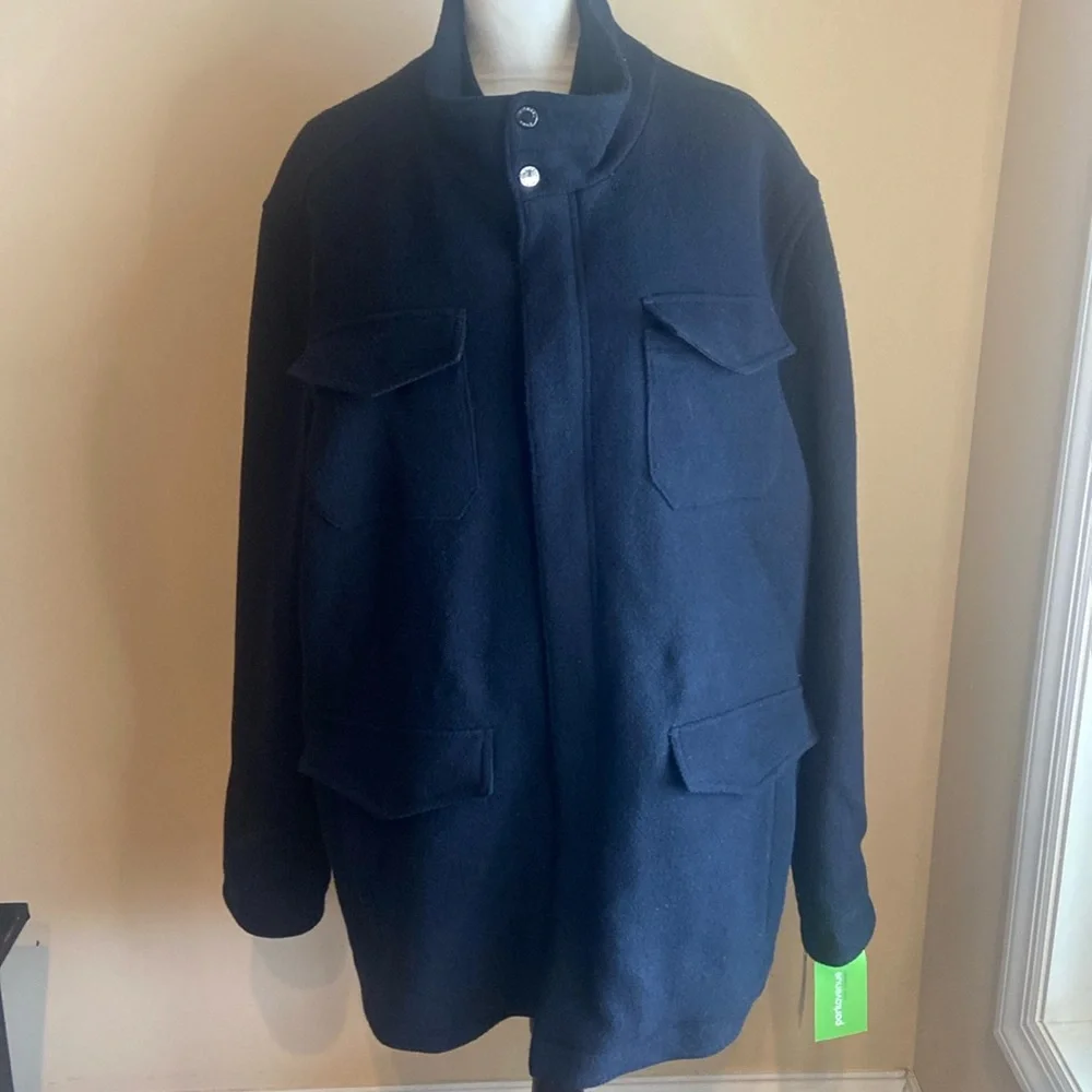MICHAEL KORS NWT Size XXL Double Zip Snap Front Field Coat Navy