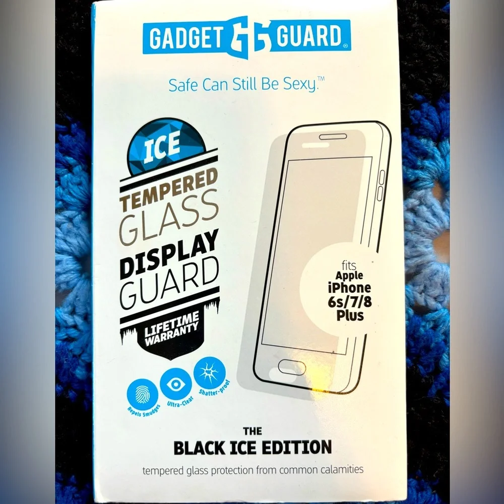 Gadget Guard screen guard, for iPhone 6S/7/8+. Black ice edition. NWT