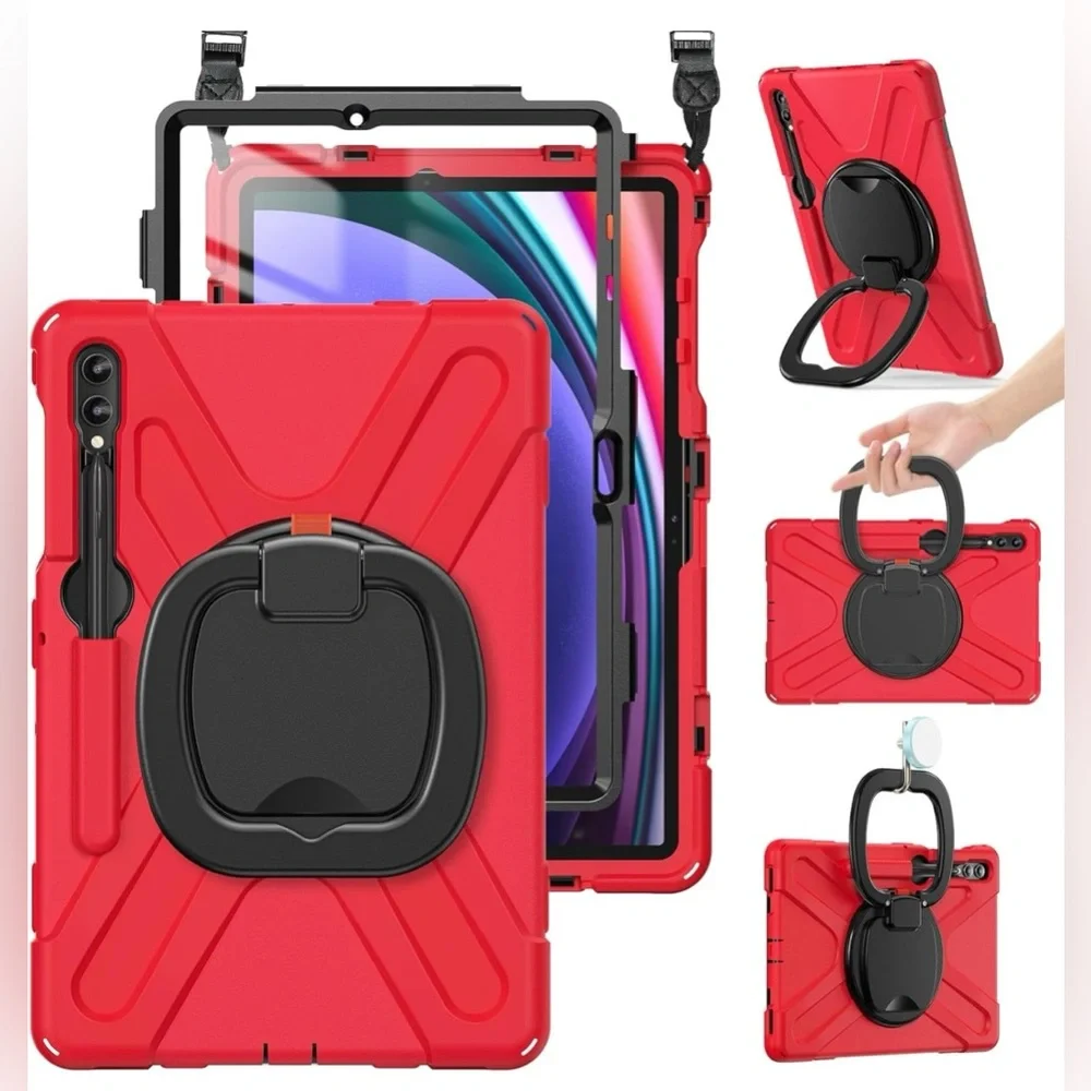 12.4inch Case for Samsung Galaxy Tab S9, S8, S7 w/Shoulder Strap/Kickstand - NWT