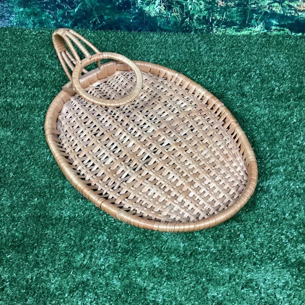 Vintage oval wicker