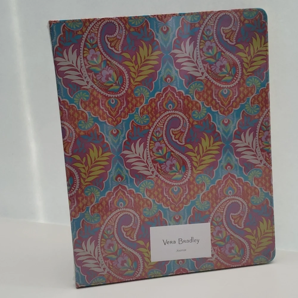 Vera Bradley Journal & Set of 5 Gel Pens Paisley in Paradise