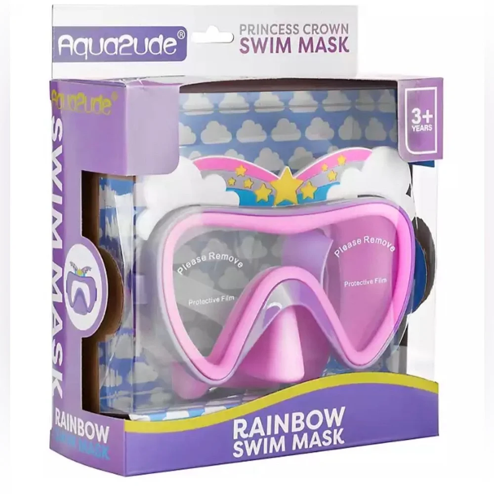 Aqua2ude Rainbow🌈Girls'👧🏻Novelty Wonder Swim🏊‍♀️Mask🥽