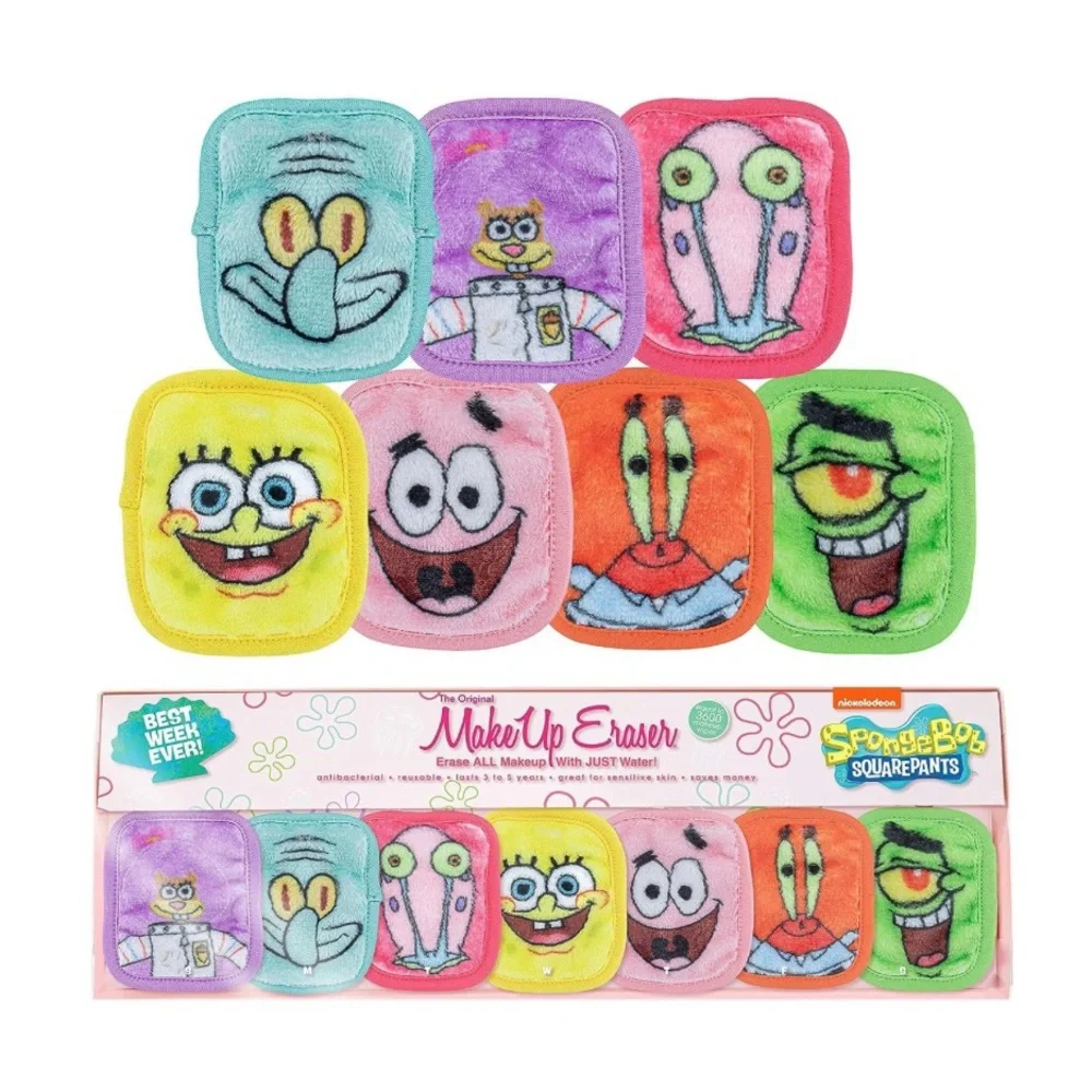 SpongeBob SquarePants make up eraser seven day set - Erase ALL makeup w/ water