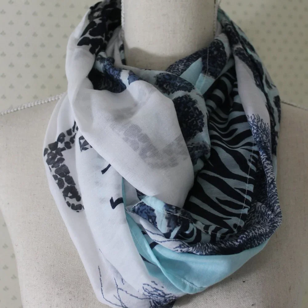 Cecil Animal Print Infinity Scarf