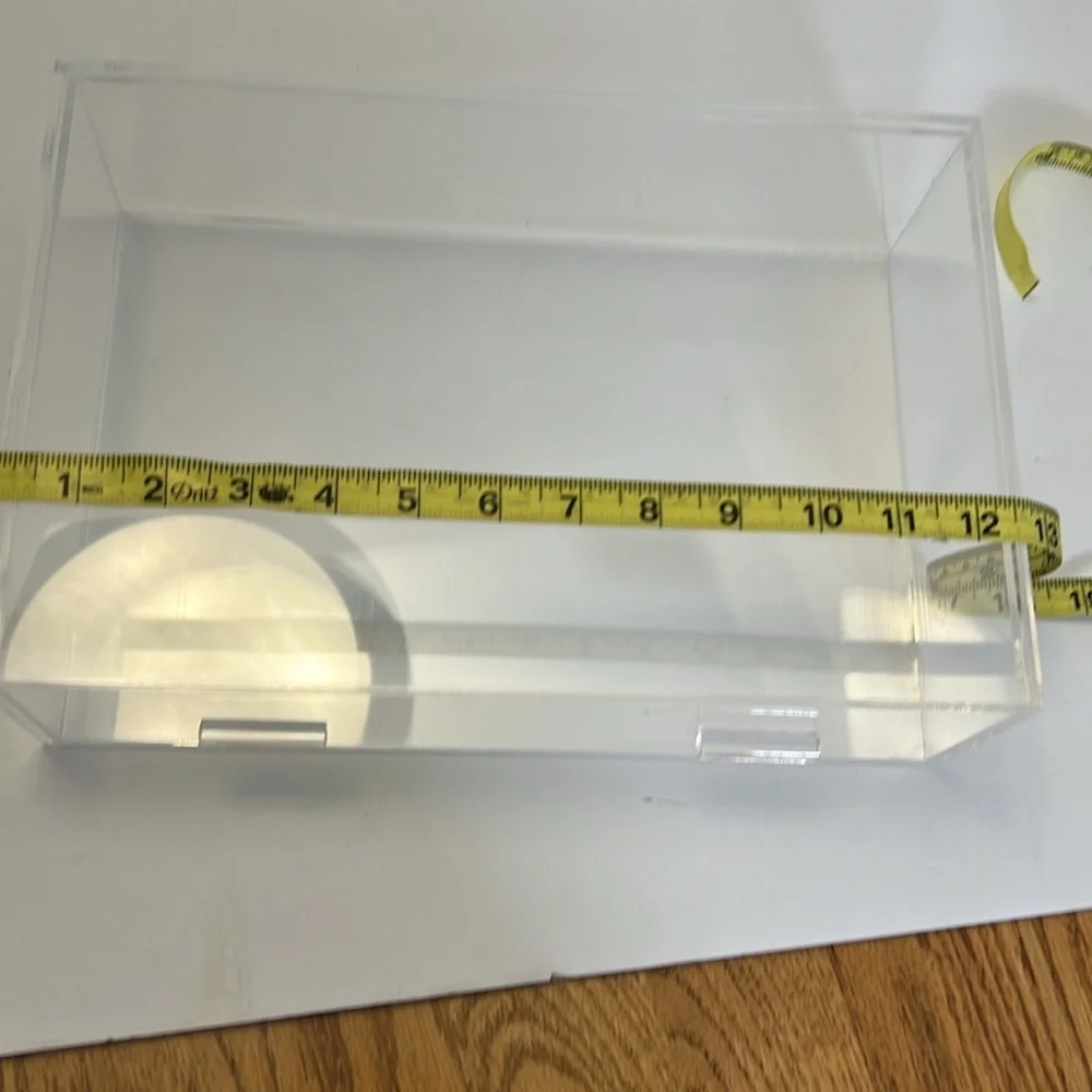 Makeup organizer single Lucite drawer 12 1/2” L 8 1/2” W, 3 1/2”