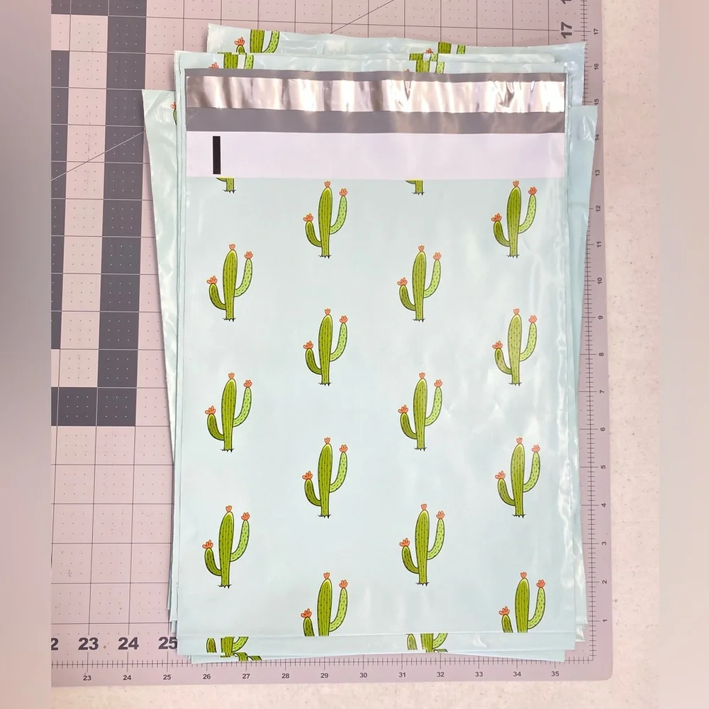 Cactus Poly Mailers 24 large + 12 small Shipping Mail Shop Cute Happy Packaging