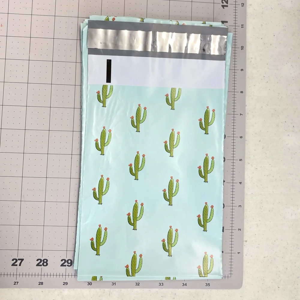Cactus Poly Mailers 24 large + 12 small Shipping Mail Shop Cute Happy Packaging