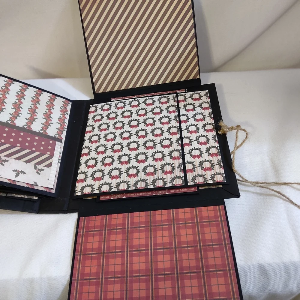Handcrafted - Mickeys Christmas theme handmade Photo Album. 7x7x1